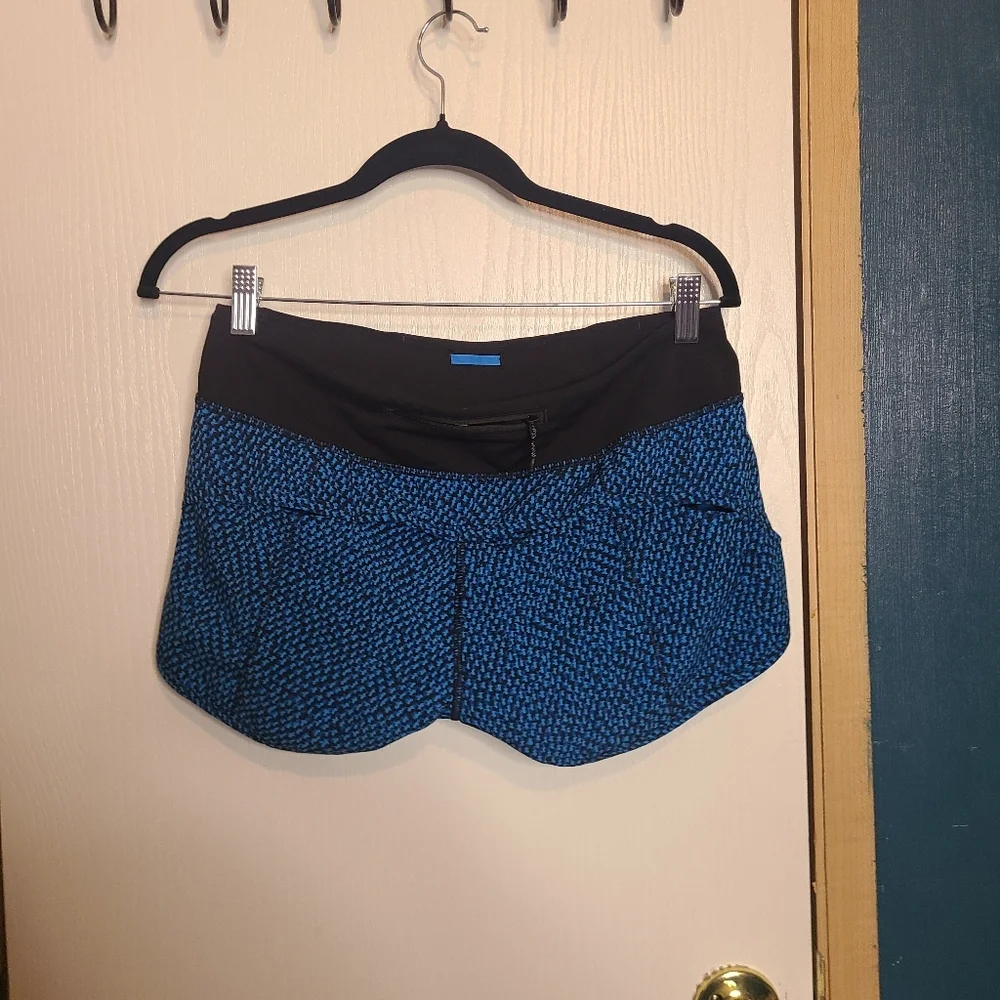 371 🦃🎄 Lululemon Speed Up Shorts Lined Running Athletic Black Blue - Picture 2 of 4